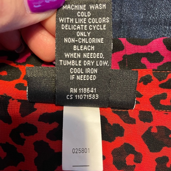 LANE BRYANT SEMI SHEER LONG SLEEVE BLOUSE - Picture 2 of 8